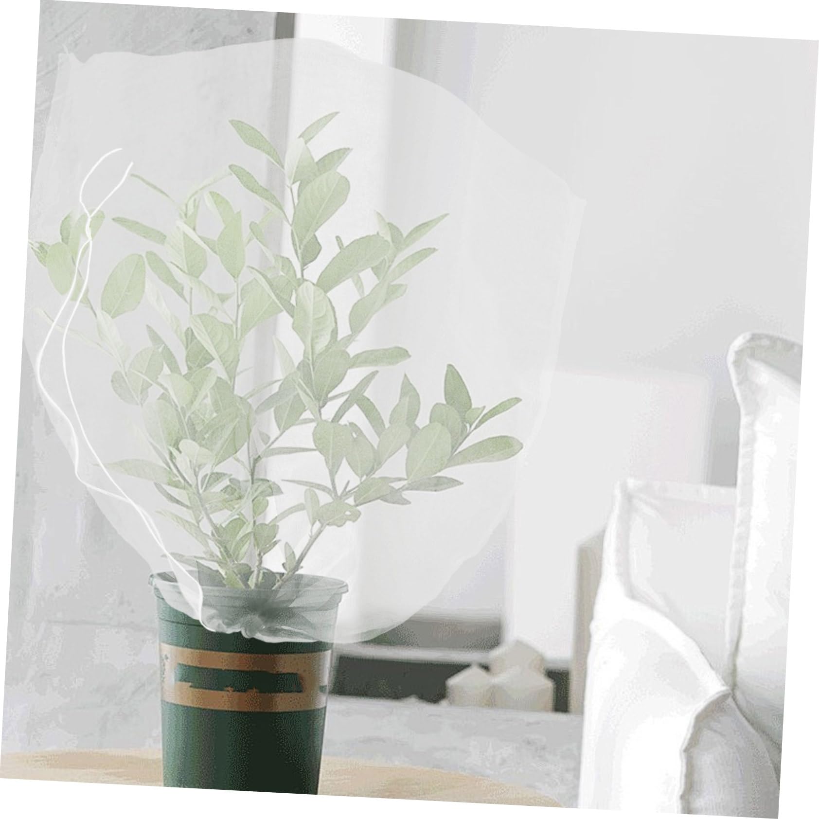Red Protectora de Malla para Frutas, 8 Piezas de Nailon Blanco | Cierre Doble Seguro, Diseño Reutilizable, para Huerto y Jardinería, Cobertura Fina para Melocotones