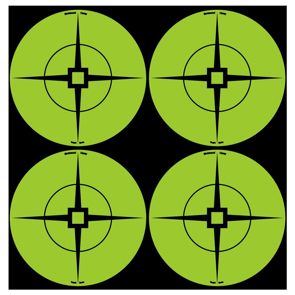 Birchwood CaseyTarget Spots 3" or 6" Self-Adhesive High-Contrast Atomic Green Paper Shooting Targets for Gun Practice