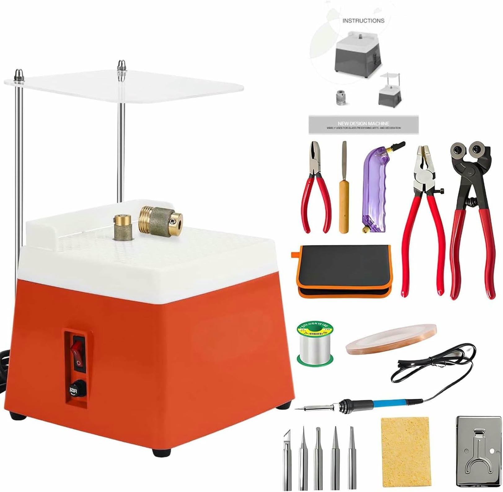 Grinder électrique de vitral 65W résolvant les éclats de verre
