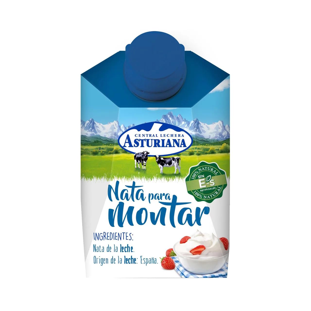 Productos Refrigerados - Nata Líquida Central Lechera Asturiana para Cocinar y Montar (200ml, 500ml, 1L) Tradicional, Sin Lactosa y Sin Gluten (3 CAJAS, Nata para Montar 200ml)