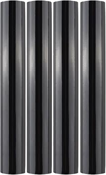 Briartw 4 Rolls Glimmer Hot Foil Roll Bundle for Crafts,Black Heat Activated Foil for Glimmer Hot Foil System/Heat Foil Pen,5.9inx16.4ft Heat Transfer Foil Roll,Foil Transfer Sheets