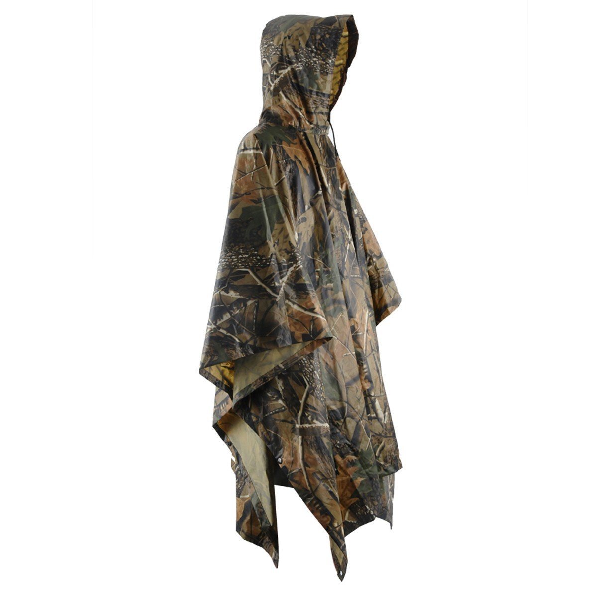 Yosoo Poncho impermeabile militare multifunzione mimetico portatile di emergenza, impermeabile Ripstop impermeabile mimetico in nylon da viaggio per campeggio escursionismo ciclismo