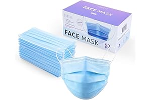 Zubrex Disposable Safety Face Masks (50 Pcs) with Nanofiber Lining