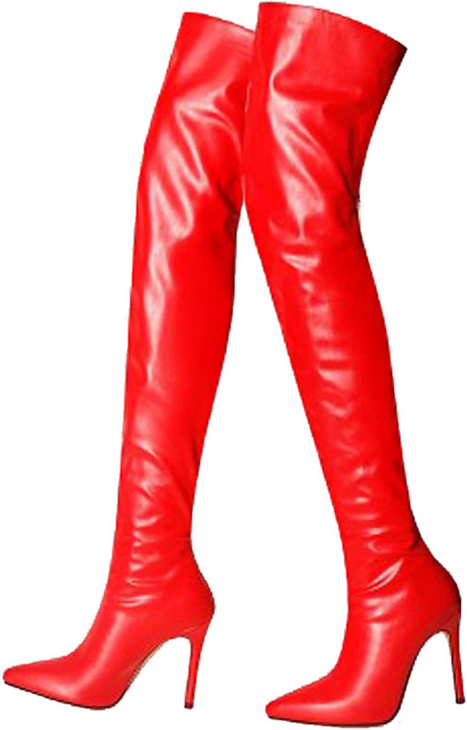 plus size red thigh high boots