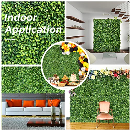 TOPNEW 12PCS Artificial Boxwood Topiary Hedge Plant UV Protection Indoor Outdoor Privacy Fence Home Decor Backyard Garden Decoration Greenery Walls 20" X 20" - Image 6