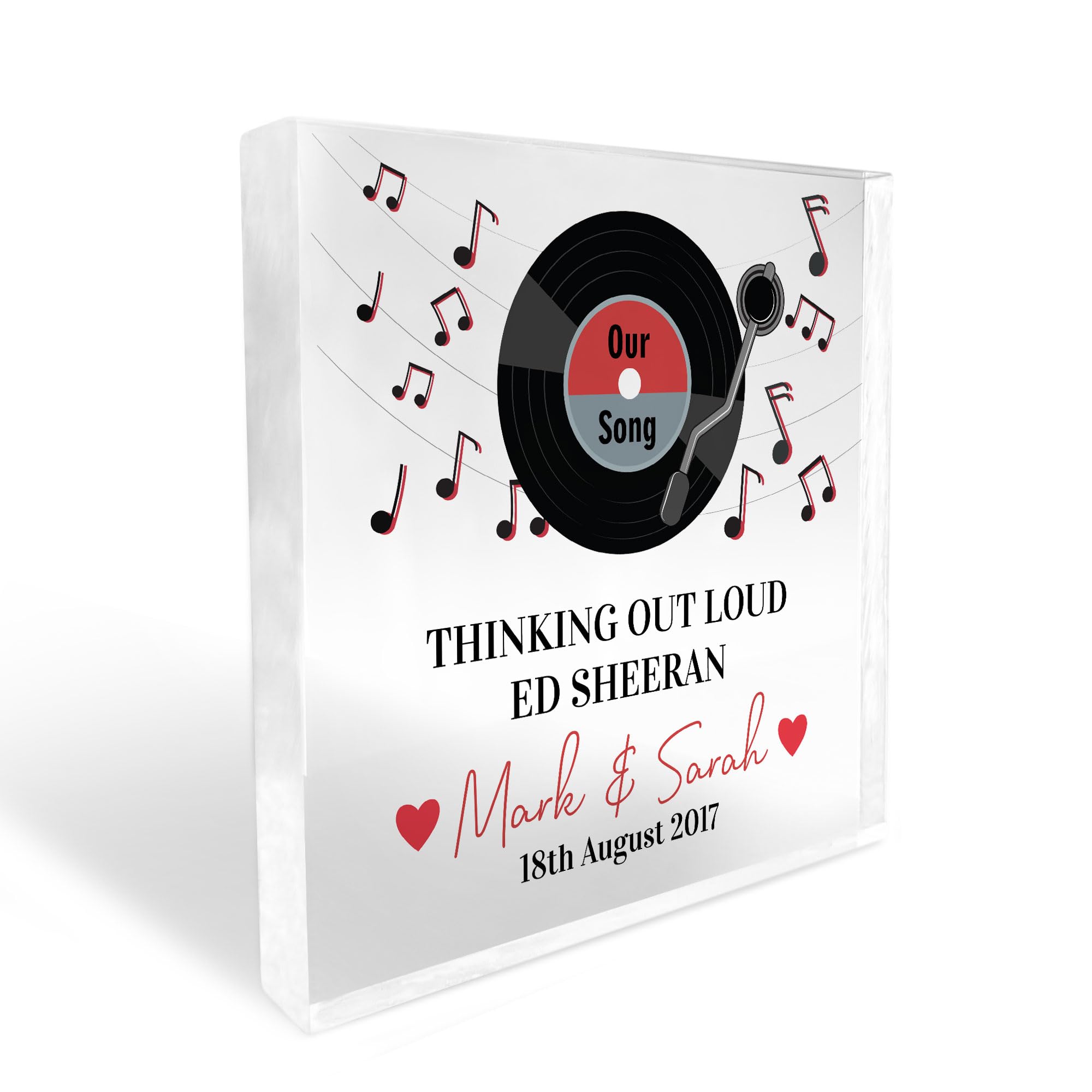 Red Ocean Our Song Plaque First Dance Anniversary PERSONALISED Valentines Gifts For Him Her Couple Husband Wife Wedding Day Gift Wedding Anniversary