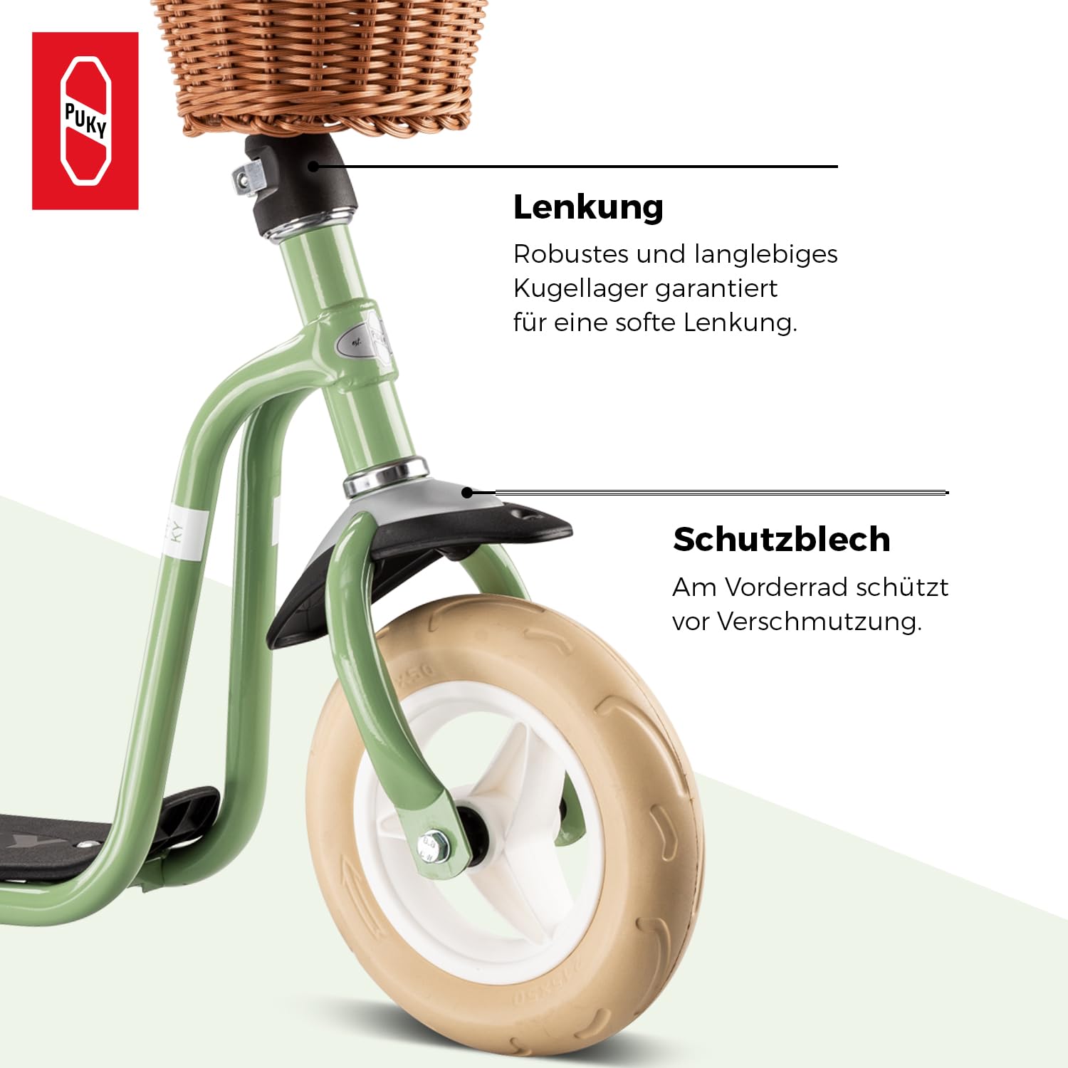 PUKY R 1 Classic Scooter | Sicherer Roller für Kinder ab 2 Jahren | Rutschfestes Trittbrett | Höhenverstellbarer Lenker | Top Fahrrad-Alternative