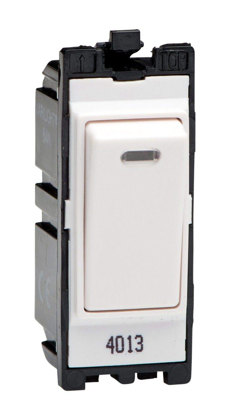 Varilight 20 Amp 1 Way Double Pole Rocker Switch + Neon Module