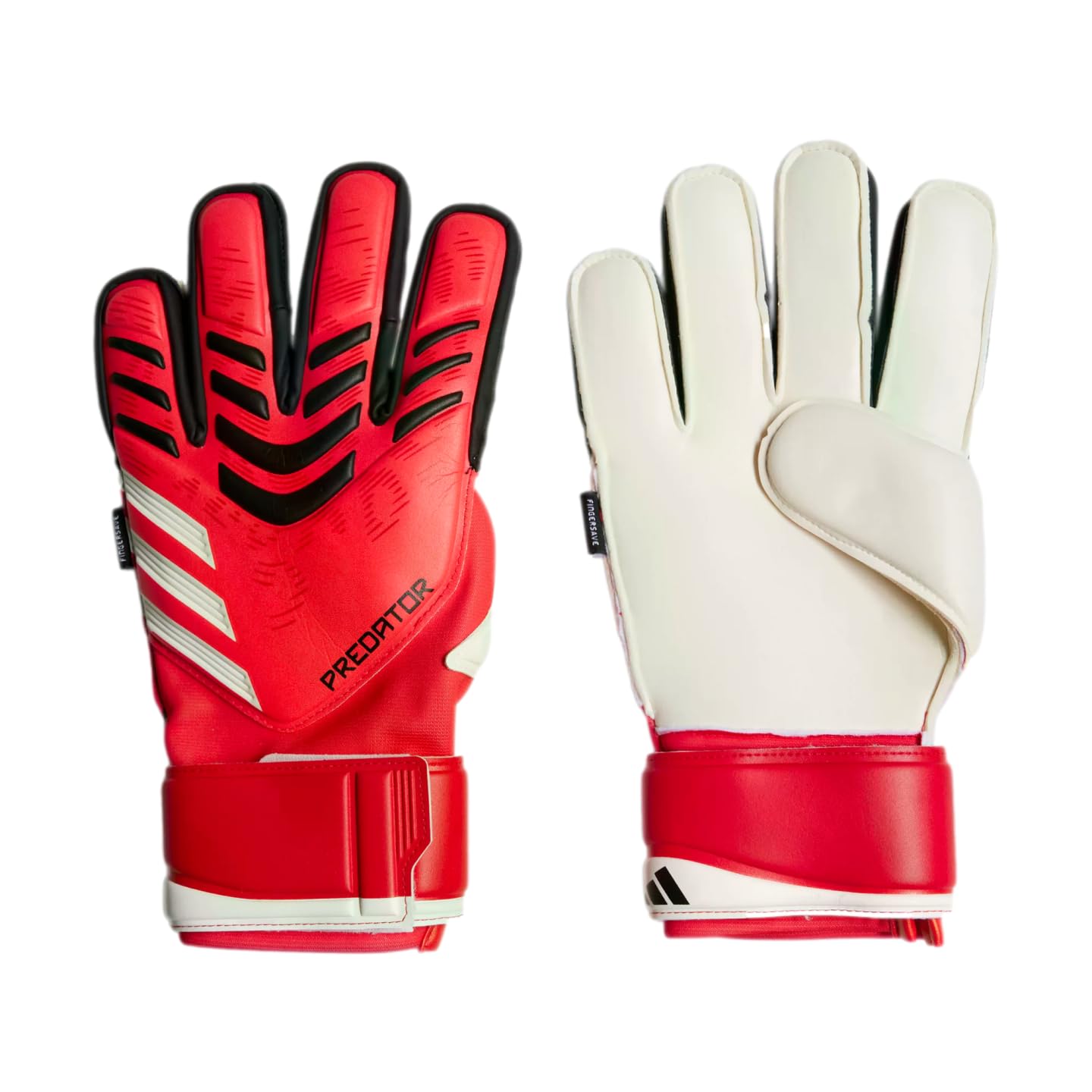 adidas Unisex Match Fingersave Goalie Gloves, Pure Ruby/Lucid Red/Black, 8
