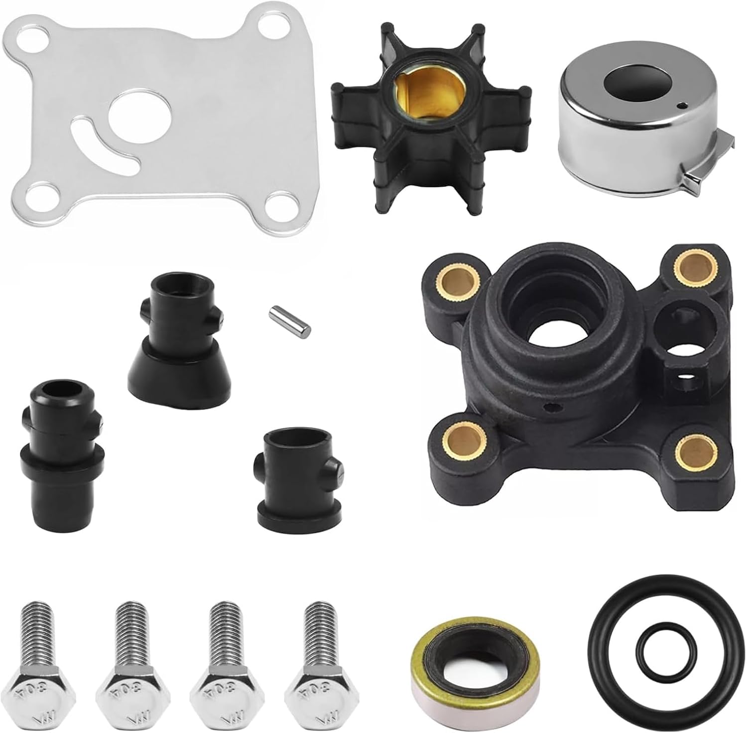 Impeller Kit For Johnson Evinrude 8-15HP Outboard With Housing 1974-UP 18-3327,394711