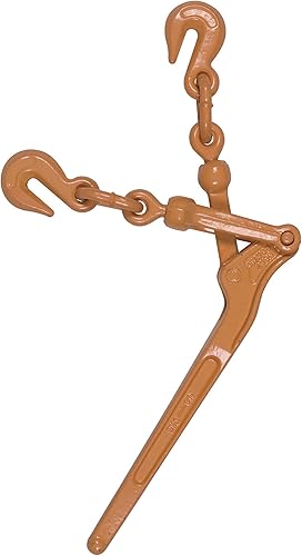 Ben-Mor Chain Binder with Swivel Hooks Flatbed Load Securement Tie Down Binders for G30 Tiedown Chains - Ratchet Load Binder for Trucks, Trailers