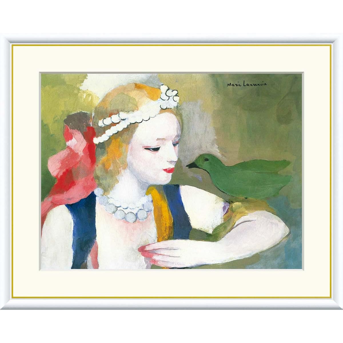 マリーローランサン　複製画　 母と子 　絵画　インテリア Amazon.co.jp: ポスター マリー ローランサン 母と子 額装品