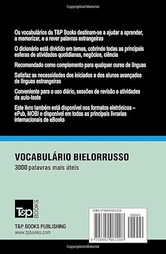 Vocabulário Português Brasileiro-Bielorrusso - 3000 palavras (Brazilian Portuguese Collection) (Port