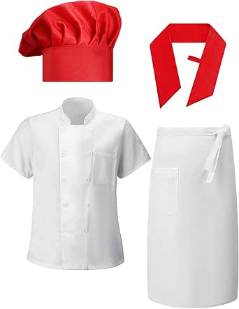 Costume De Chef Hibachi Pour Homme Femme, Accessoires Pour