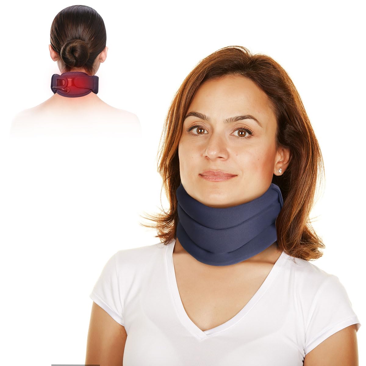 HONGJING Heated Neck Brace for Neck Pain and Support, Soft Foam