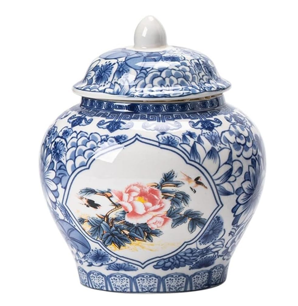 Pot de rangement et pot de gingembre décoratif en porcelaine chinoise