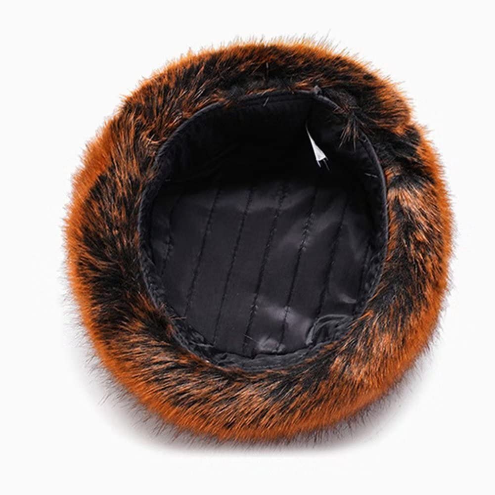 Cappello da Sci in Pelliccia Sintetica Russa da Uomo, Cappello Caldo Invernale con paraorecchie, Berretto per Donna, Cappello da Esterno, per la casa, CM,C-M