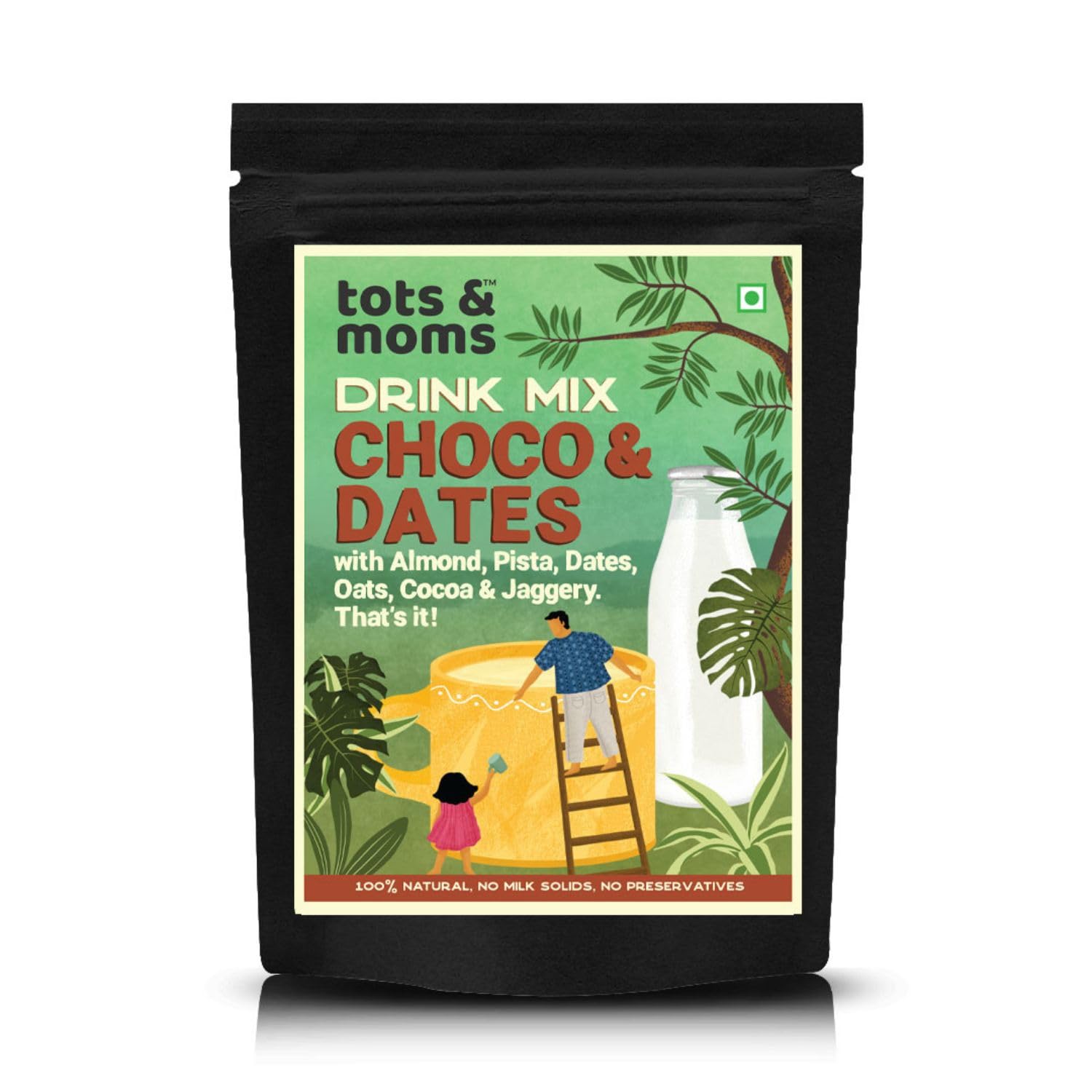 TOTS AND MOMS NO Sugar Drink Mix with Jaggery for Kids | Naturally Sweetened with Jaggery | No Sugar No Milk Powder No Preservatives Made Fresh | 200g (200 g (Pack of 1), Choco Dates with Jaggery)-image-32