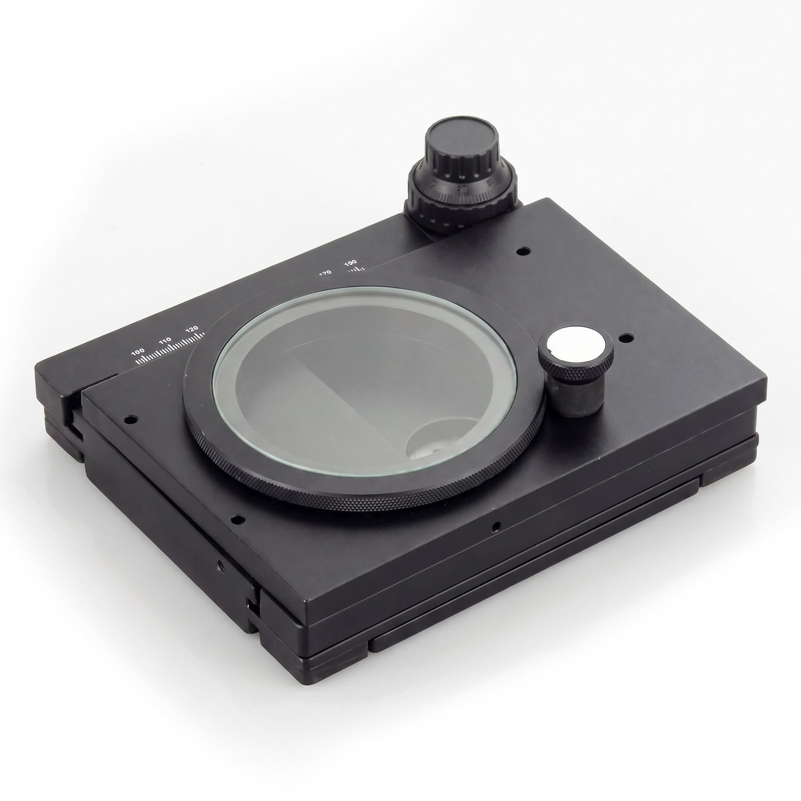 Plataforma XY para microscopio, mesa deslizante manual para posicionamiento | Plataforma óptica de 60x55mm con recorrido, eje Z de 360°, para microfotografía y microscopios estereoscópicos
