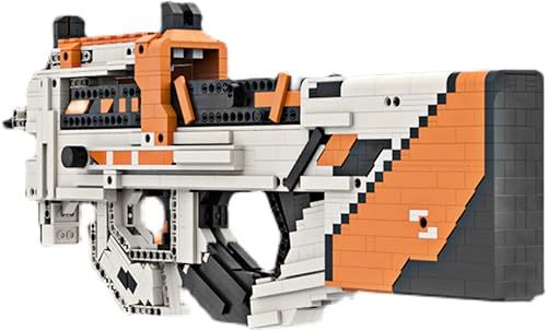 Audio Technics - Bloque de construcción de juguete de disparo simulado, modelo de juguete de disparo Technics P90, compatible con Lego Technic, más