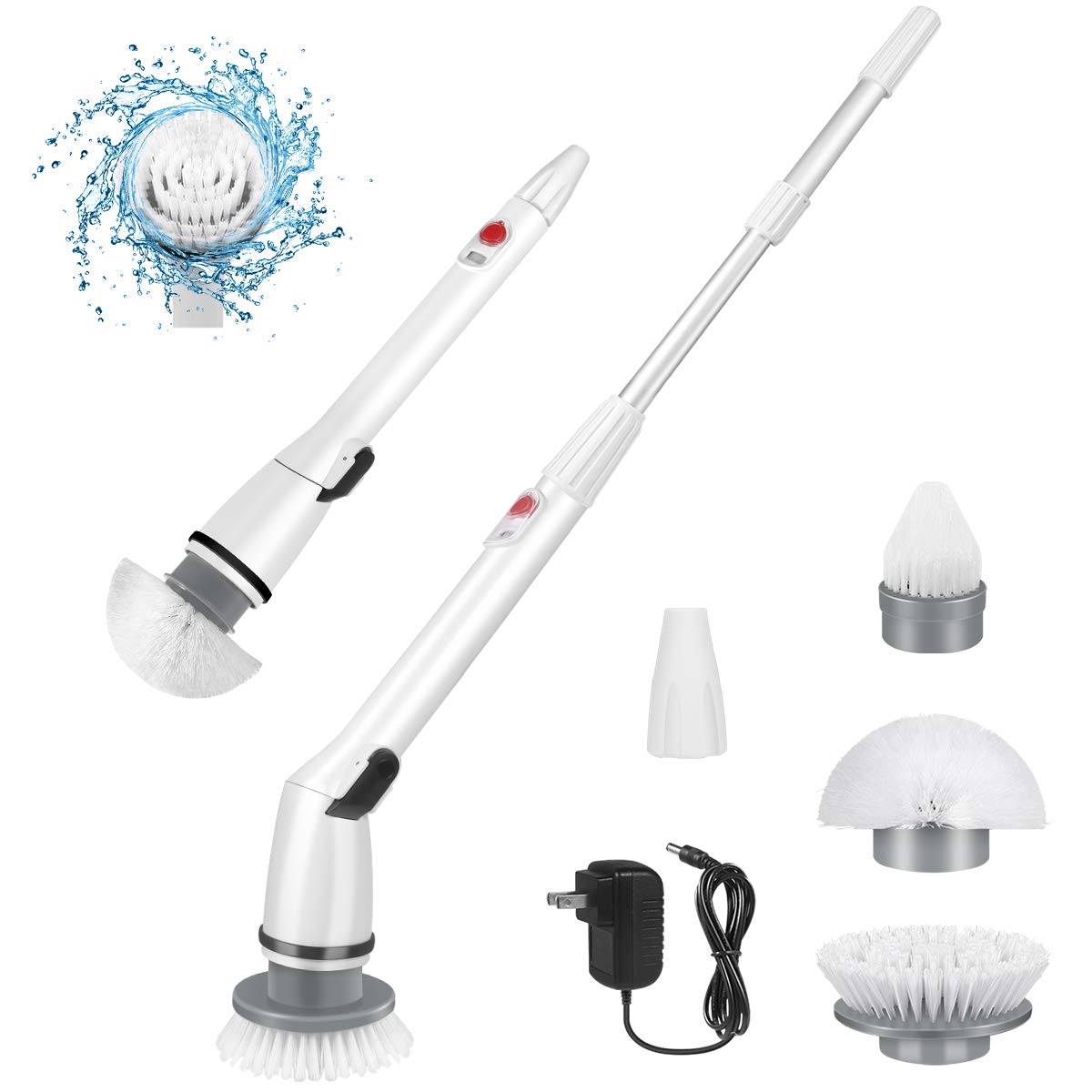 Buy Electric Spin Scrubber, 360 Cordless Shower Floor Scrubber, Power
