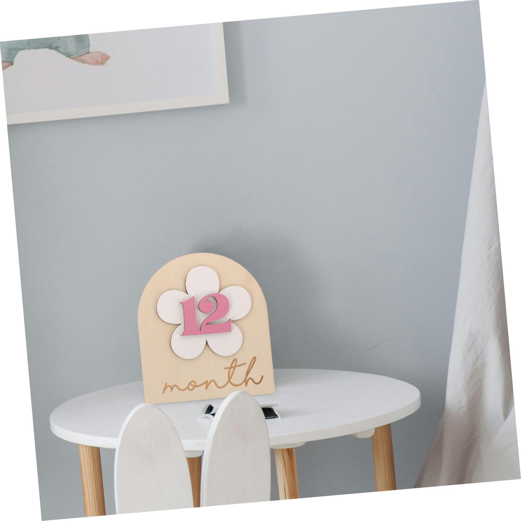 DOITOOL 4 Juegos Tarjeta Bebés de Carteles de Mensuales Decoración Fotográfica de Natural Accesorios Recién Nacidos Showers y Fotografía Infantil