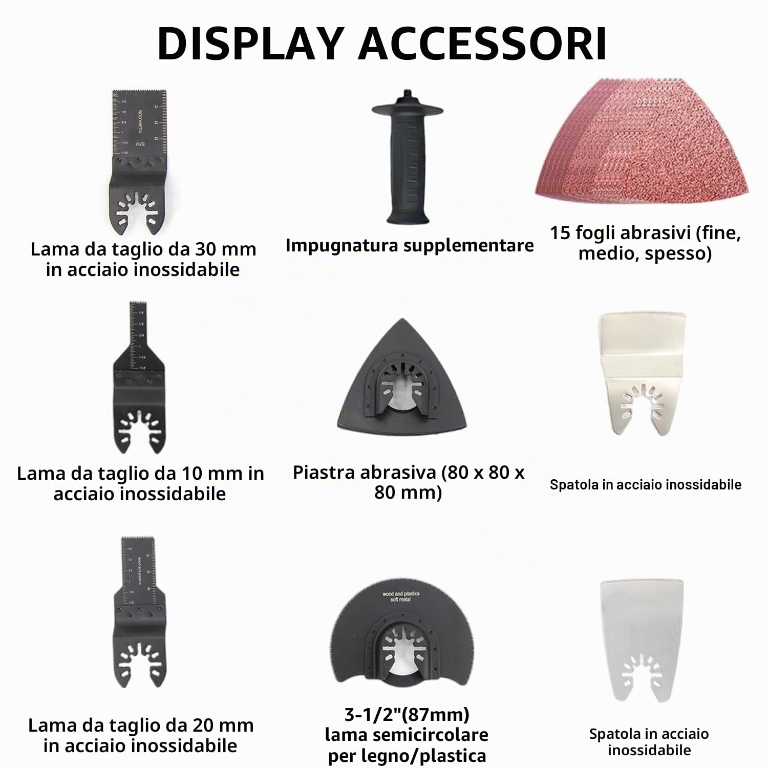 Strumento Oscillante, Utensile Multifunzione Oscillante per Batteria Makita 18 V agli ioni di litio, 6 Velocità Variabile, Senza Spazzole, Multiutensile Per Raschiatura, Taglio, Lucidatura