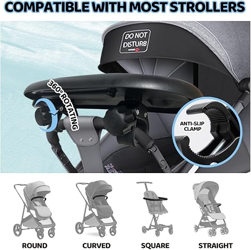 Miniatura 3 de Accesorio universal 3 en 1 para cochecito de bebé, con soporte para teléfono y portavasos, accesorios de equipo de viaje para bebés desmontables