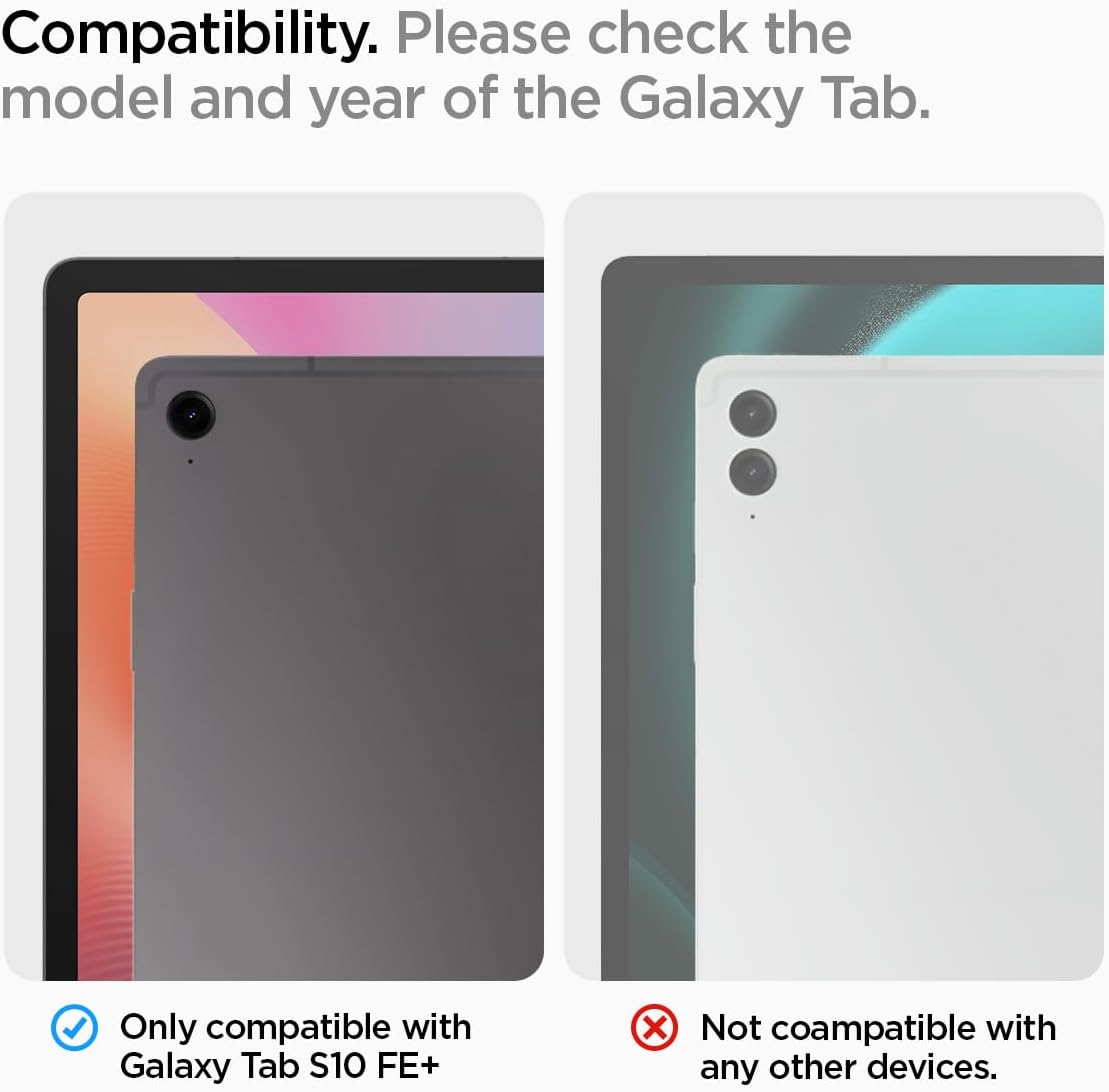 Spigen for Galaxy Tab S10 FE Case (2025), Galaxy Tab S9 Case (2023), Rugged Armor Pro Protective Tri-Fold Cover and S Pen Holder, 10.9 inch, Black