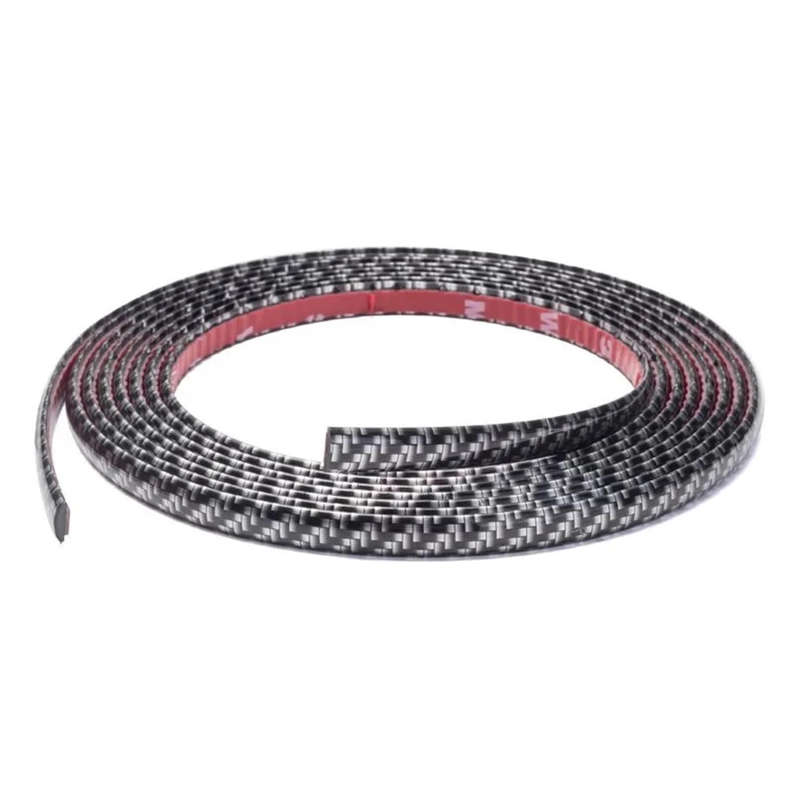 Window Rubber Stripping Naklejki samochodowe z włókna węglowego Auto ochrona krawędzi okna tapicerka motocykl/dekoracja do stylizacji samochodu nadwozie odporne na zadrapania(6mm wide-10M)