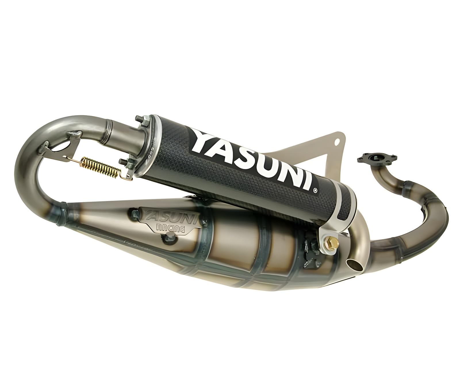 Układ wydechowy Yasuni Scooter R do silnika Derbi / , tłumik końcowy aramidowy, z certyfikatem ABE E Peugeot, Jetforce C-Tech, Ludix, Speedfight 3 LC 50