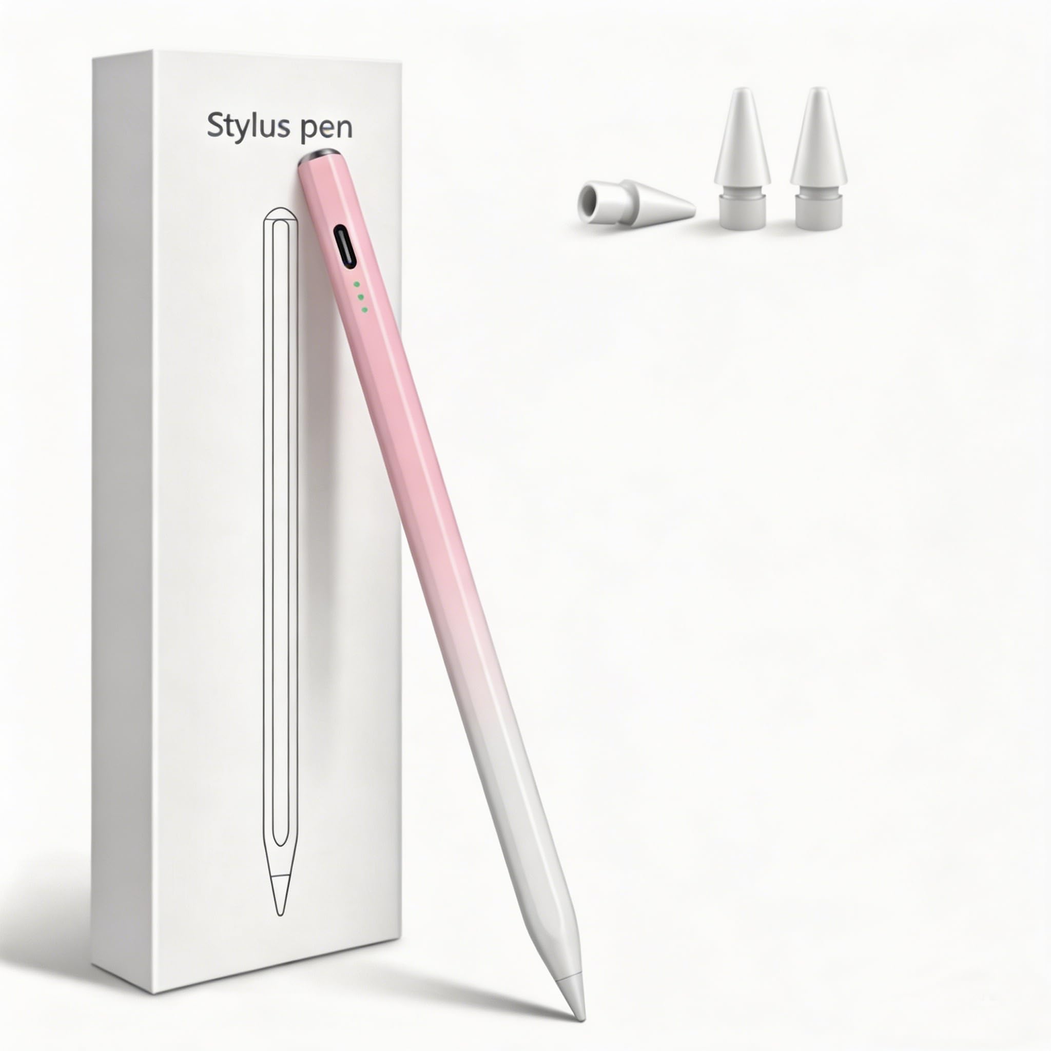 Stylus Pen for iPad 2026-2018 with 13mins Fast Charge,Tilt Sensitivity Palm Rejection Pencil for 11th (A16)/10/9/8/7/6 Gen, iPad Pro 11"/12.9"/M4/M5, iPad Air 3/4/5/M2/M3/M4 (Gradient Pink)