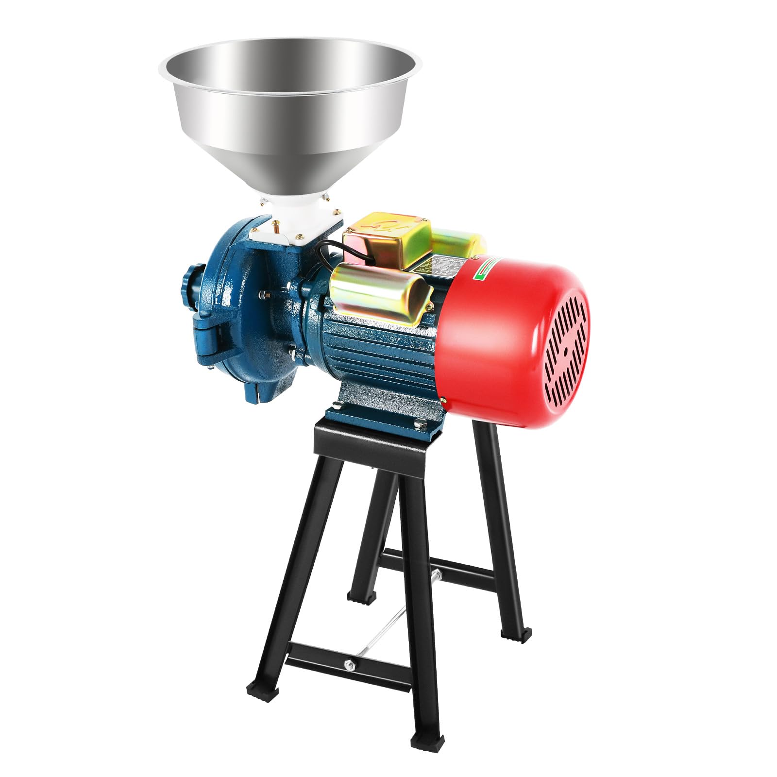 Mulino elettrico professionale da 2200 W, 1400 giri/min, con imbuto per caffè, cereali, riso, mais e grano (adatto per industria)