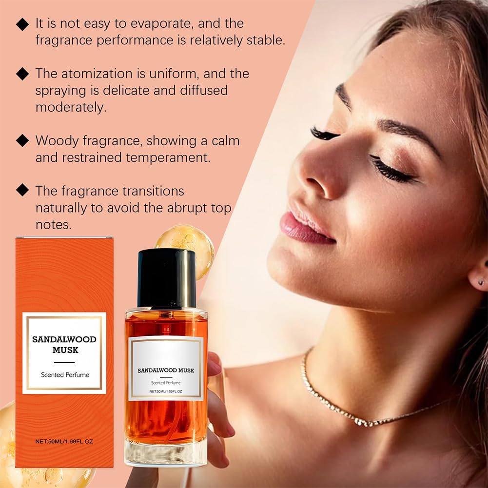 Sandal Musk Parfüm von Long Lasting Sandelwood Musk Duft für Damen und Herren Elegantes Körperspray