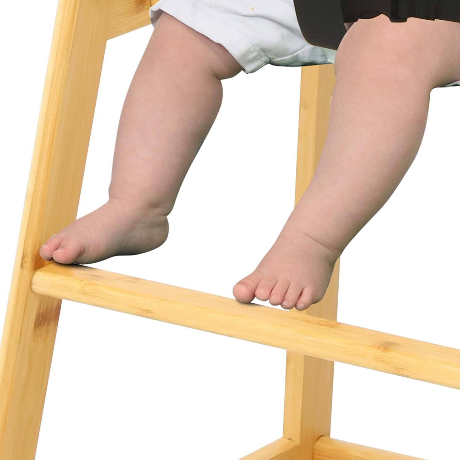 2026 Bamboo High Chair for Baby and Toddler Restaurant, Style Stackable HighChair with Commercial Grade Solid Wood for Dining Table & Kitchen, Compact & Portable Design for Home & Restaurant Use