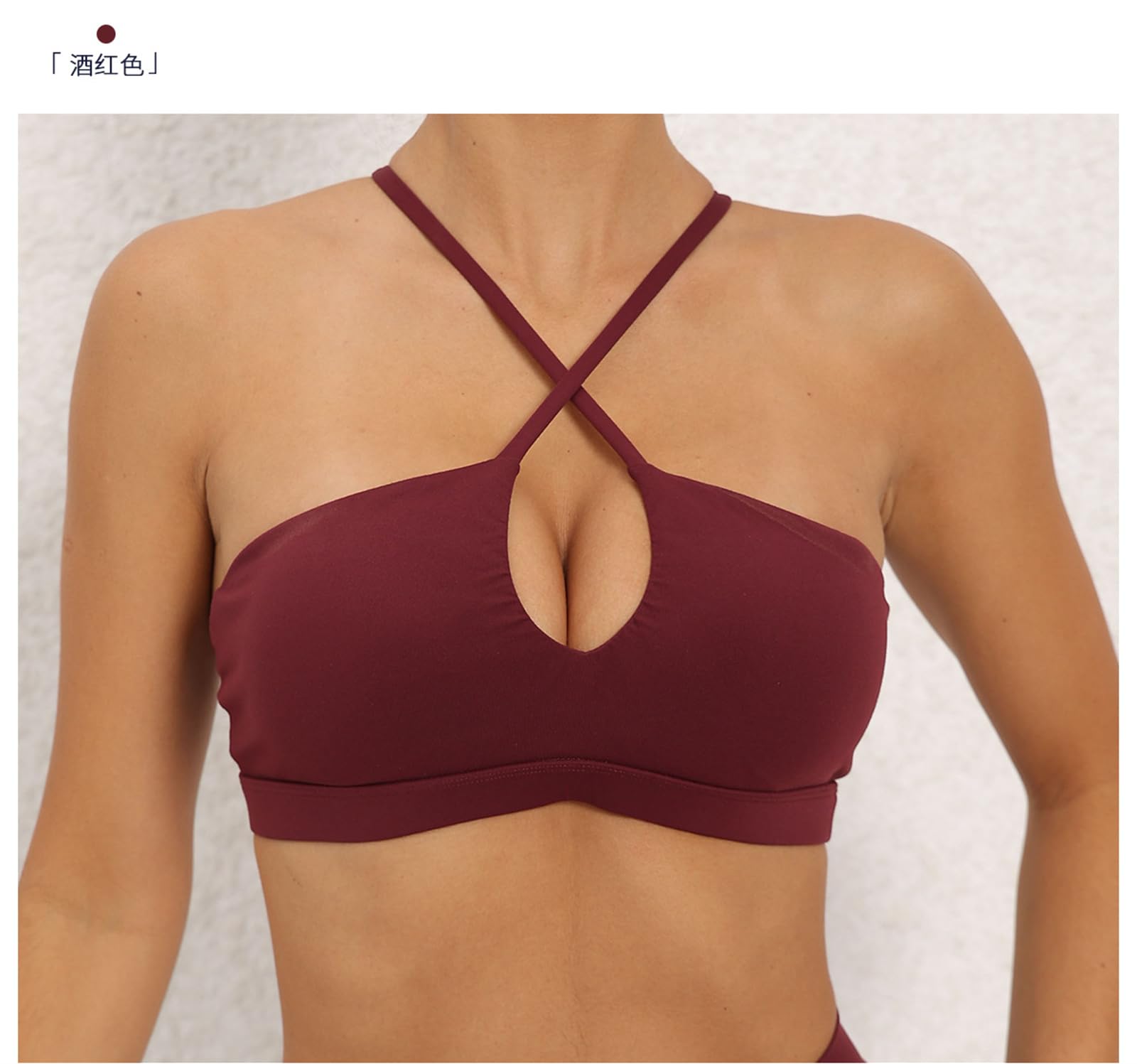 Reggiseni sportivi imbottiti e incrociati sulla schiena con spalline per donne, supporto medio e traspirante, per yoga, palestra, allenamento, corsa, palestra, relax
