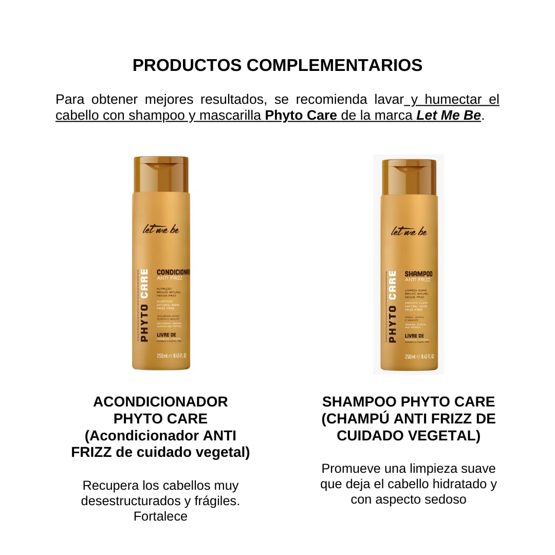 Let Me Be Phyto Care Anti‑Frizz Mask 250 g / 8.81 oz – Nourishing Hair Mask with Argan, Macadamia, Coconut, Avocado & Shea for Frizz Control