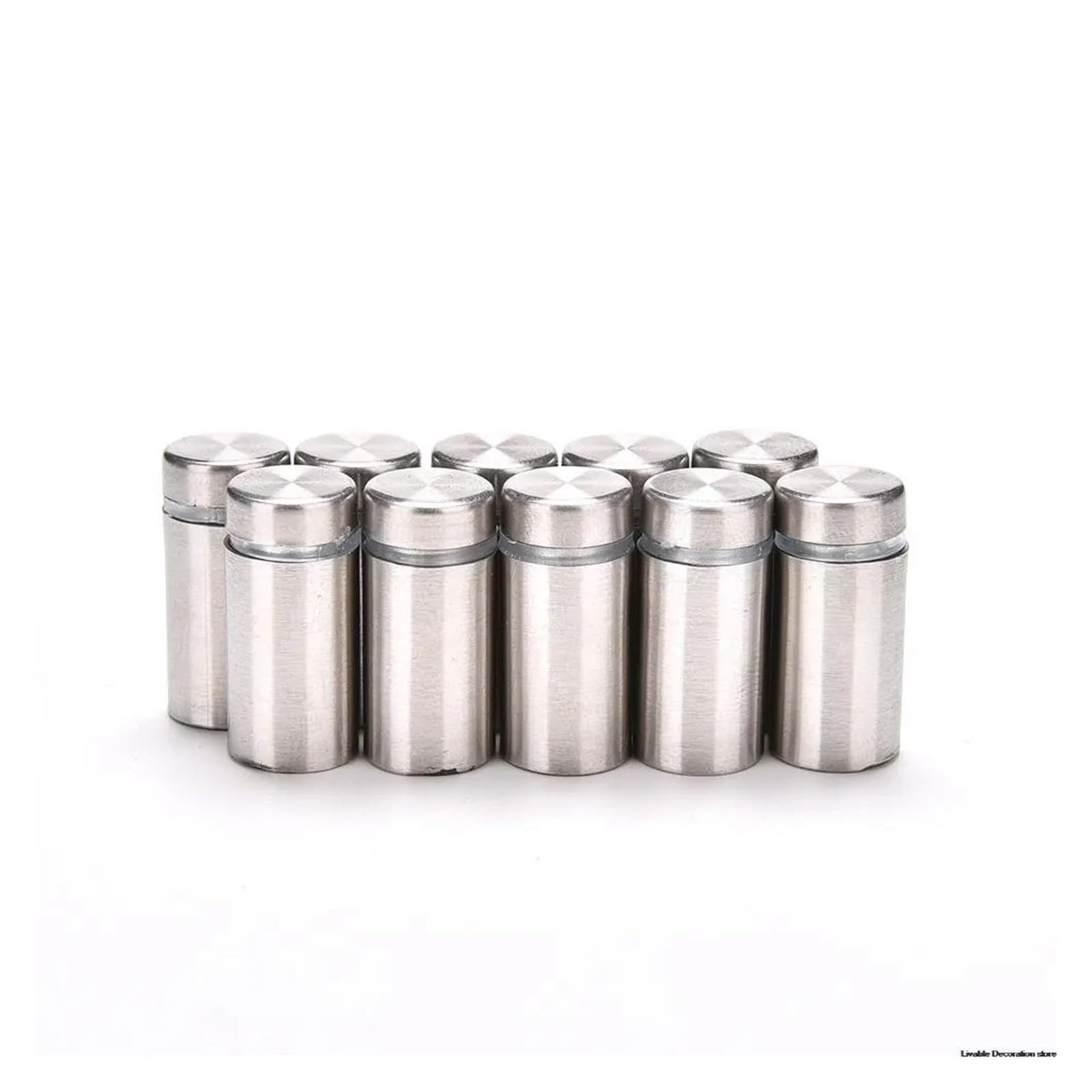 Fijaciones para separadores， 20 piezas de fijaciones de separación, pernos de separación de acero inoxidable, clavos de montaje, fijaciones publicitarias, tornillos de fijación de clavos de vidrio de