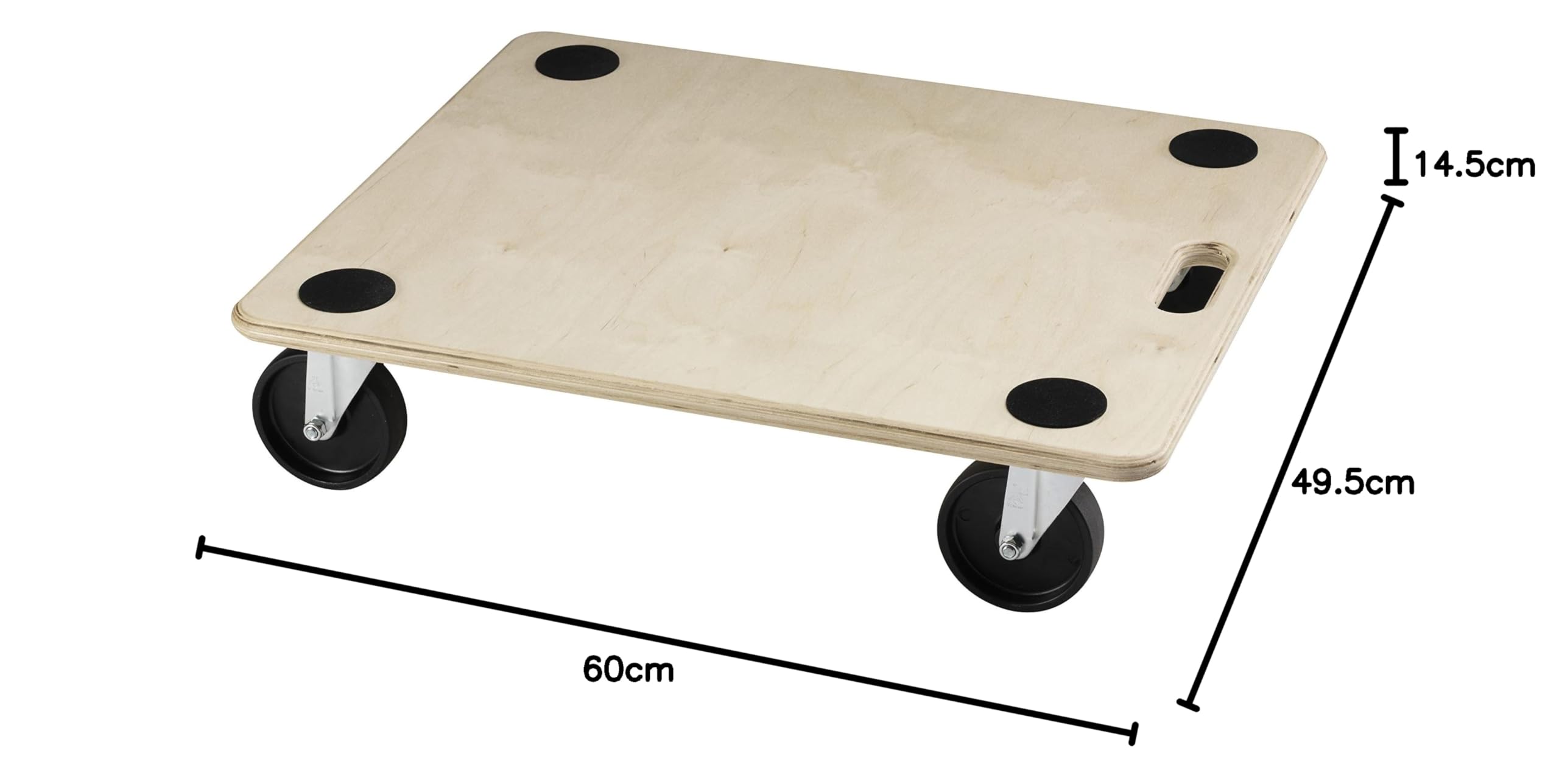 Dörner + Helmer Atlas 290635 - Supporto per il trasporto (portata 400 kg, superficie di appoggio 600 x 495 mm, con ruote in polipropilene)