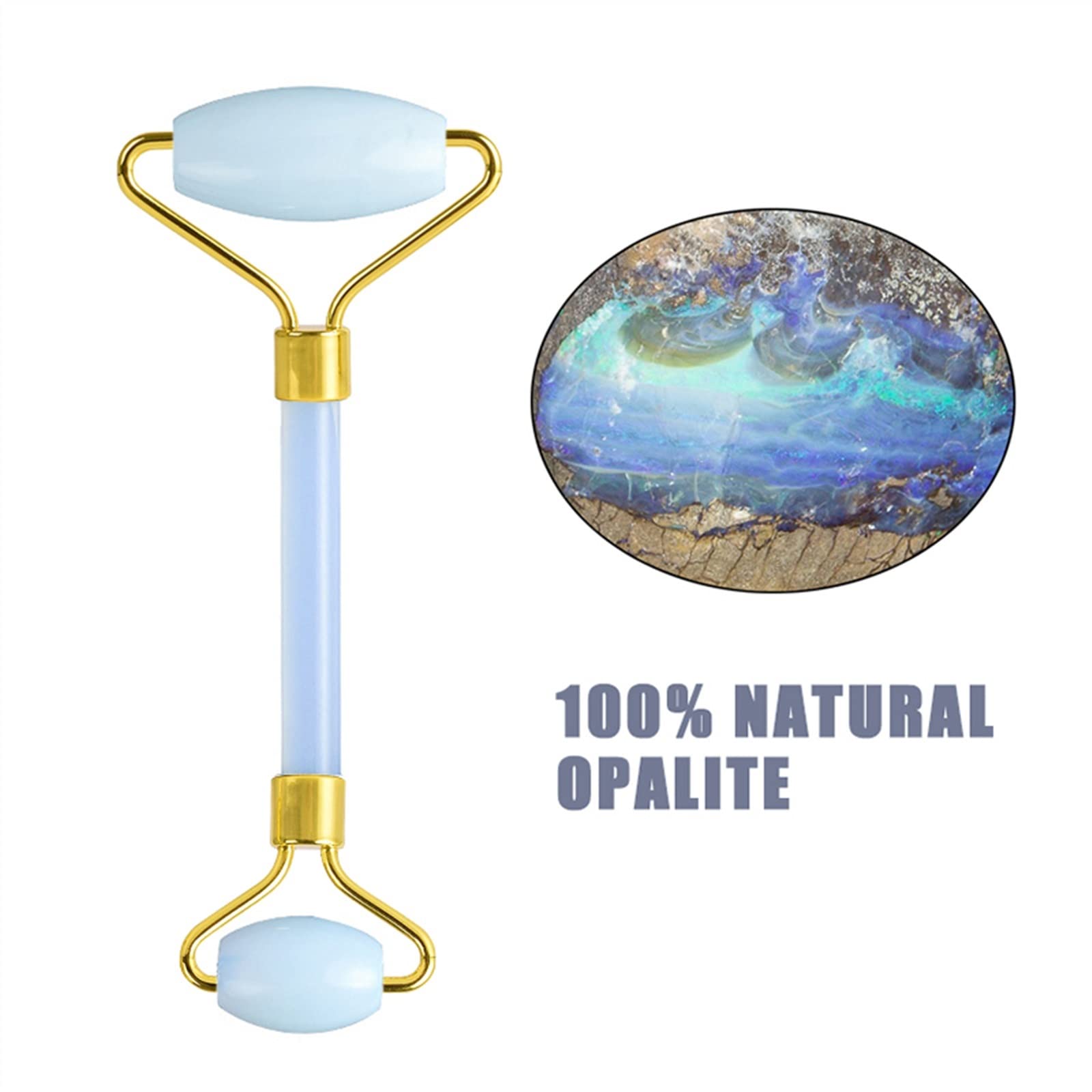 BAWHO Herramienta de Estiramiento Facial con Rodillo, masajeador de Piedra de Masaje de Jade, Tablero de Guasha, eliminación de Arrugas, Juego de Cuidado de Belleza, 1 Uds. (Color : 1 Roller)
