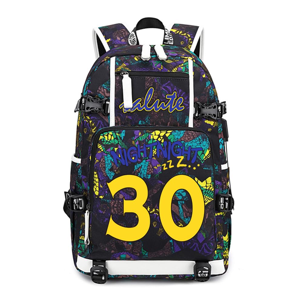 FANwenfeng Stella del Giocatore di Basket numero 30 Zaino Multifunzionale Borsa da Viaggio per Studenti Fan per Uomo Donna