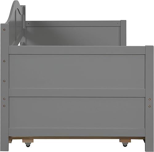 Miniatura 7 de Harper & Bright Designs Sofá cama individual con cama nido, marco de sofá cama individual de madera para dormitorio, habitación de invitados, sala