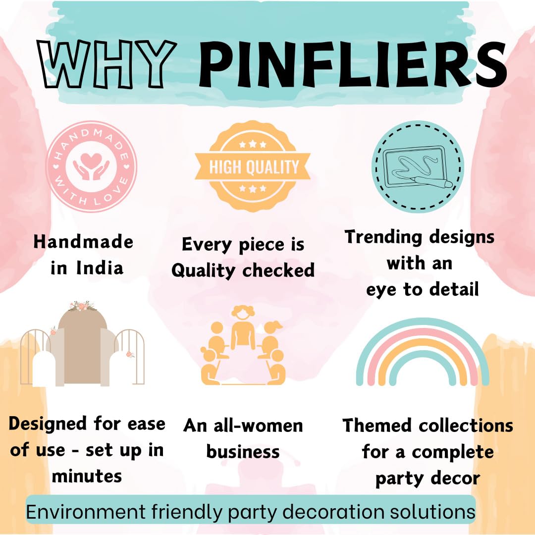 Pinfliers Summer, Flower Theme Birthday Decoration/Girls,Kids,Welcome Home,Baby Shower,Backdrop,Wall/Bunting Flags for Decorations,Banner,Streamers/Ugadi Decor Items/18 Pastel Paper Flowers/60 in 3