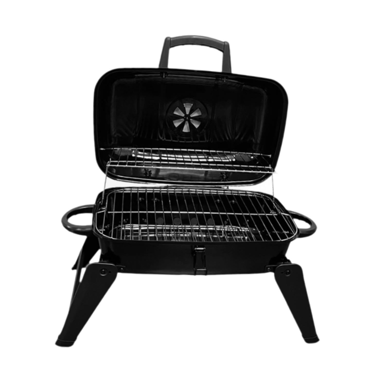 Barbecue Portatile per, griglia in Ferro a Doppio Strato, Facile da Pulire, Pieghevole, Ideale per Escursioni e per arrostire la