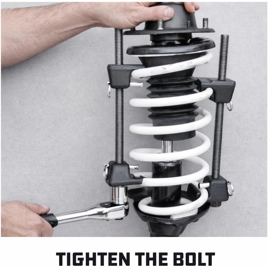 Powerbuilt Strut Spring Compressor Kit, Remove and Install Coil Springs, Tighten Compressor, Car Repair, 2 Piece, Storage Case 648627