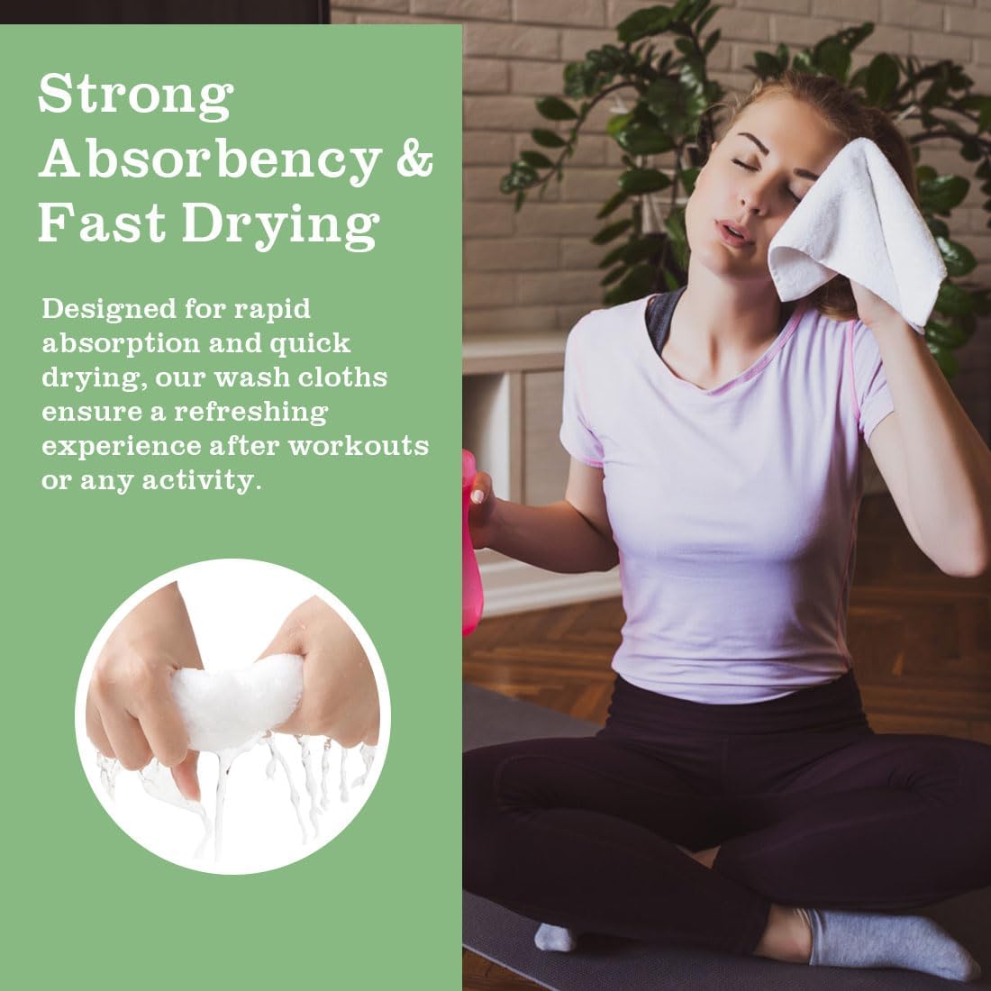 Washcloths Bulk - 200 Pack - Face Towels (12" x 12"), Highly Soft Wash Cloths and Hand Towels, Fast Drying Multi-Purpose Microfiber Cleansing Cloths for Bathroom, Hotel, Spa, and Salon - White - Image 4