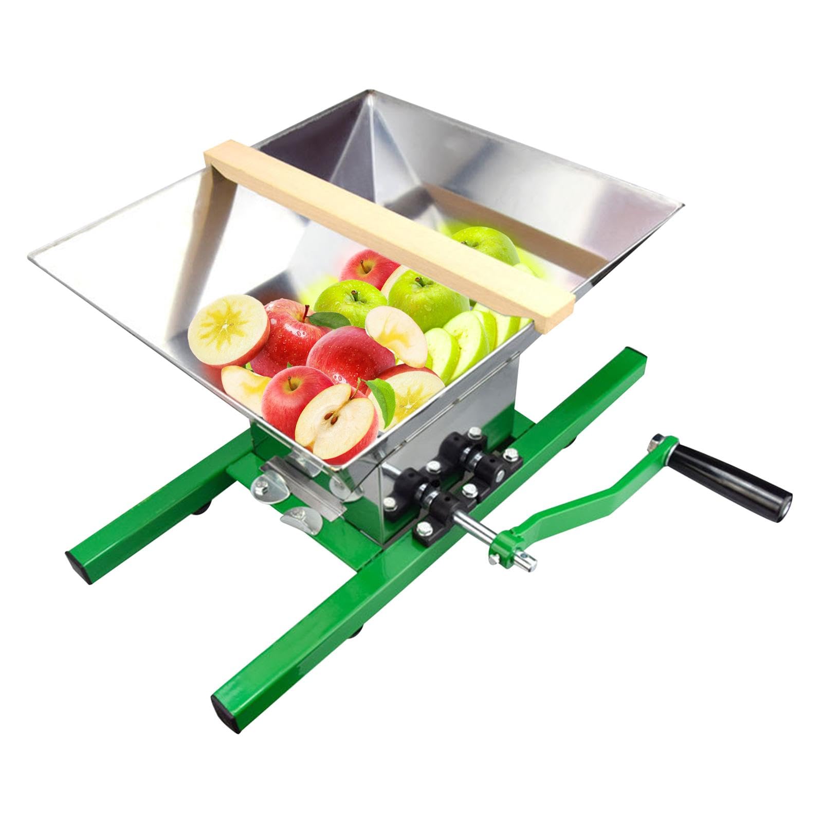 Pigiatrice Per Frutta Per Vino Spremitrice Con Manovella Manuale In Acciaio | Manuale Per Uva Bacche E Frutta Per Uso Domestico In Cucina Per La Produzione Di Birra E Vino