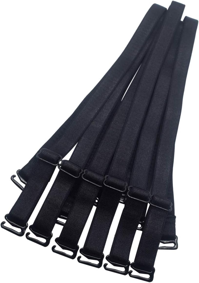 Adjustable Bra Straps Replacement 10/12/15/18/20mm Wide Black White Beige