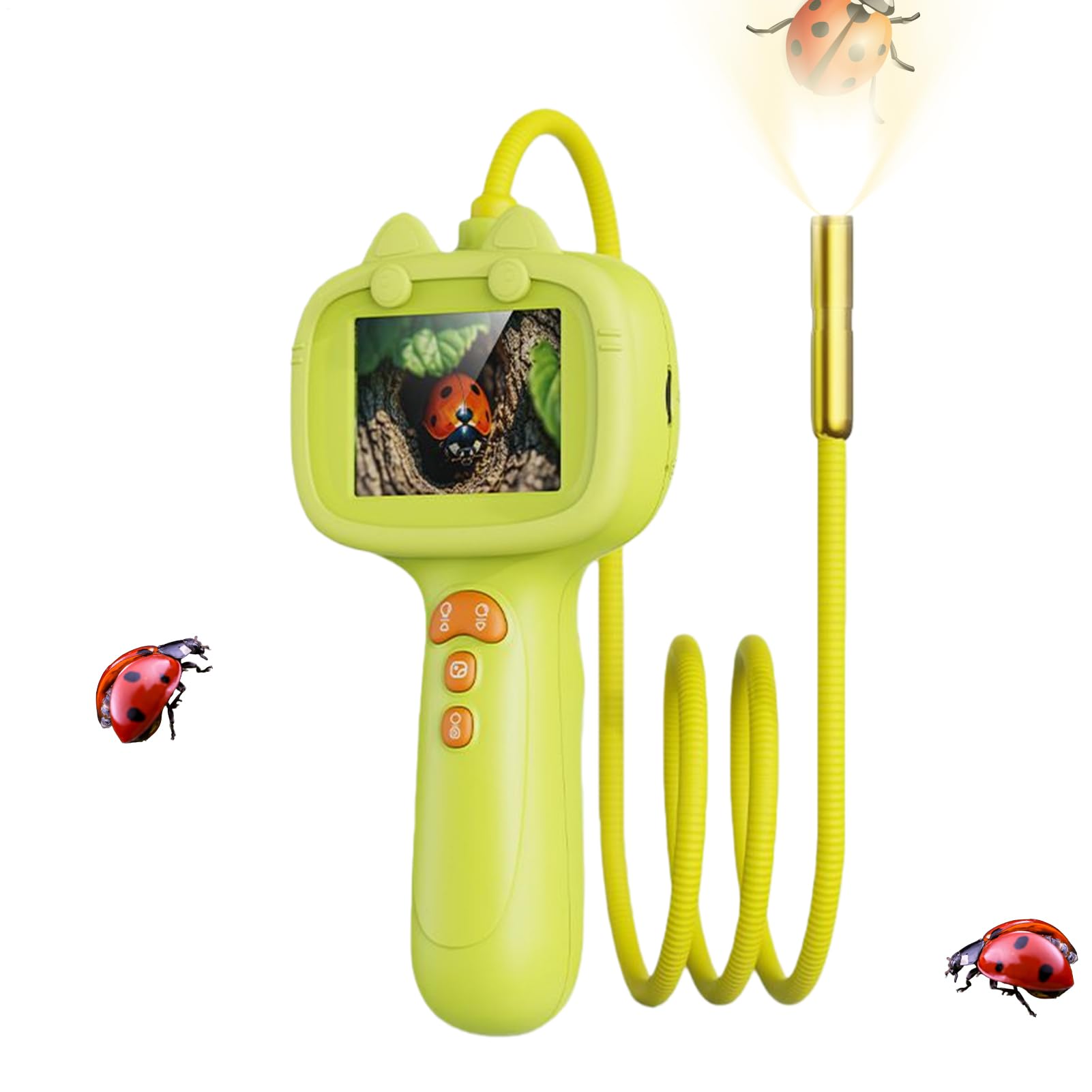 Snake Scope Kids autentyczny mikroskop cyfrowy ręczny mikroskop z oświetleniem LED edukacyjna na świeżym powietrzu z urządzeniem skanującym, Boże Narodzenie urodziny para