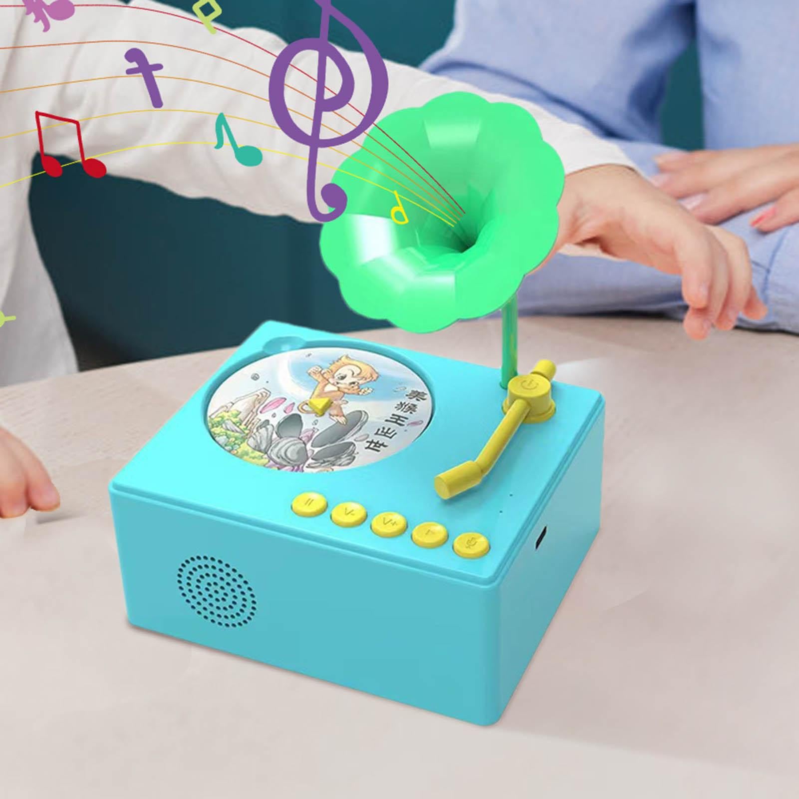 Boîte à Musique Gramophone Pour Tout-Petits - Jouet Interactif Éducatif Avec 96 Cartes - Chansons, Histoires Et Vocabulaire